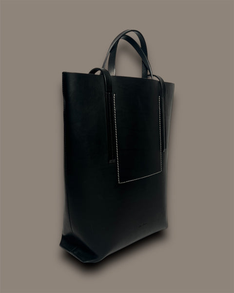 Borsa tote media in pelle