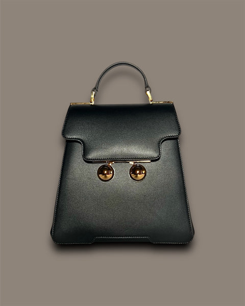 Zaino Trunkaroo in pelle nera