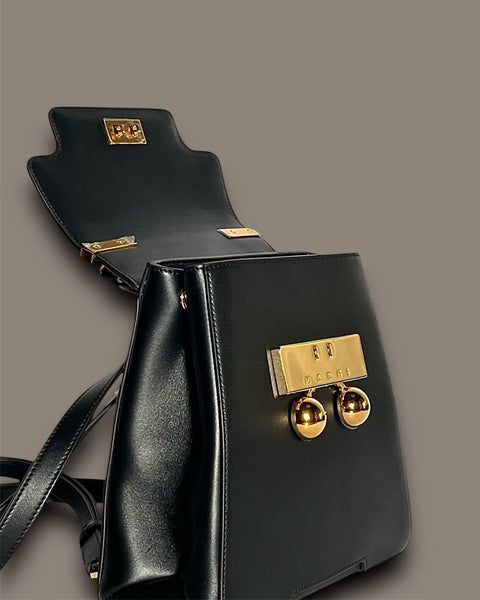 Zaino Trunkaroo in pelle nera